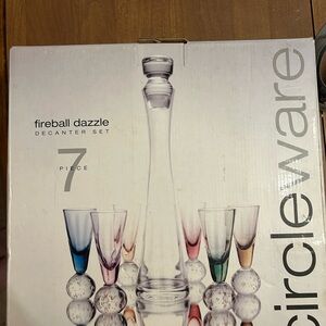 Circleware Fireball Dazzle 7-Piece Decanter Set - Multicolor